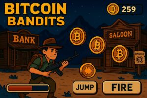 Ігровий процес у Bitcoin Bandits з використанням біткоінів