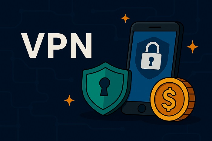 Схема роботи VPN для доступу до заблокованих казино - пристрій, сервер та розблокований сайт казино