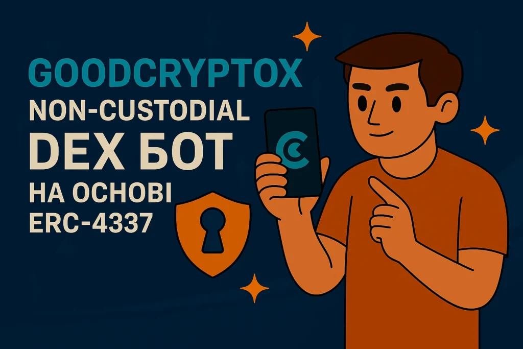Схема роботи GoodCryptoX з гаманцем на основі ERC-4337