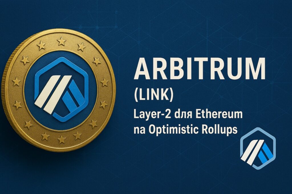 Логотип і мережа Arbitrum — Layer-2 для Ethereum на Optimistic Rollups
